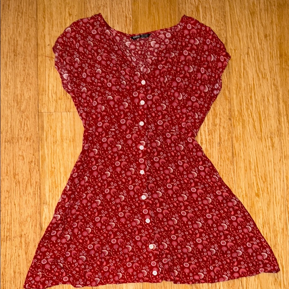 Red Floral Summer Dress